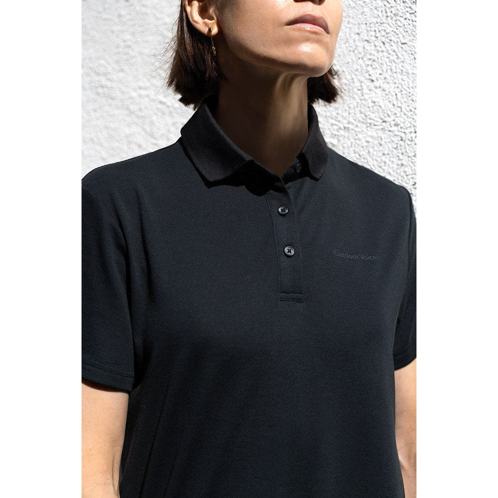 Outdoor Voices Birdie Polo in Black Women's XXL